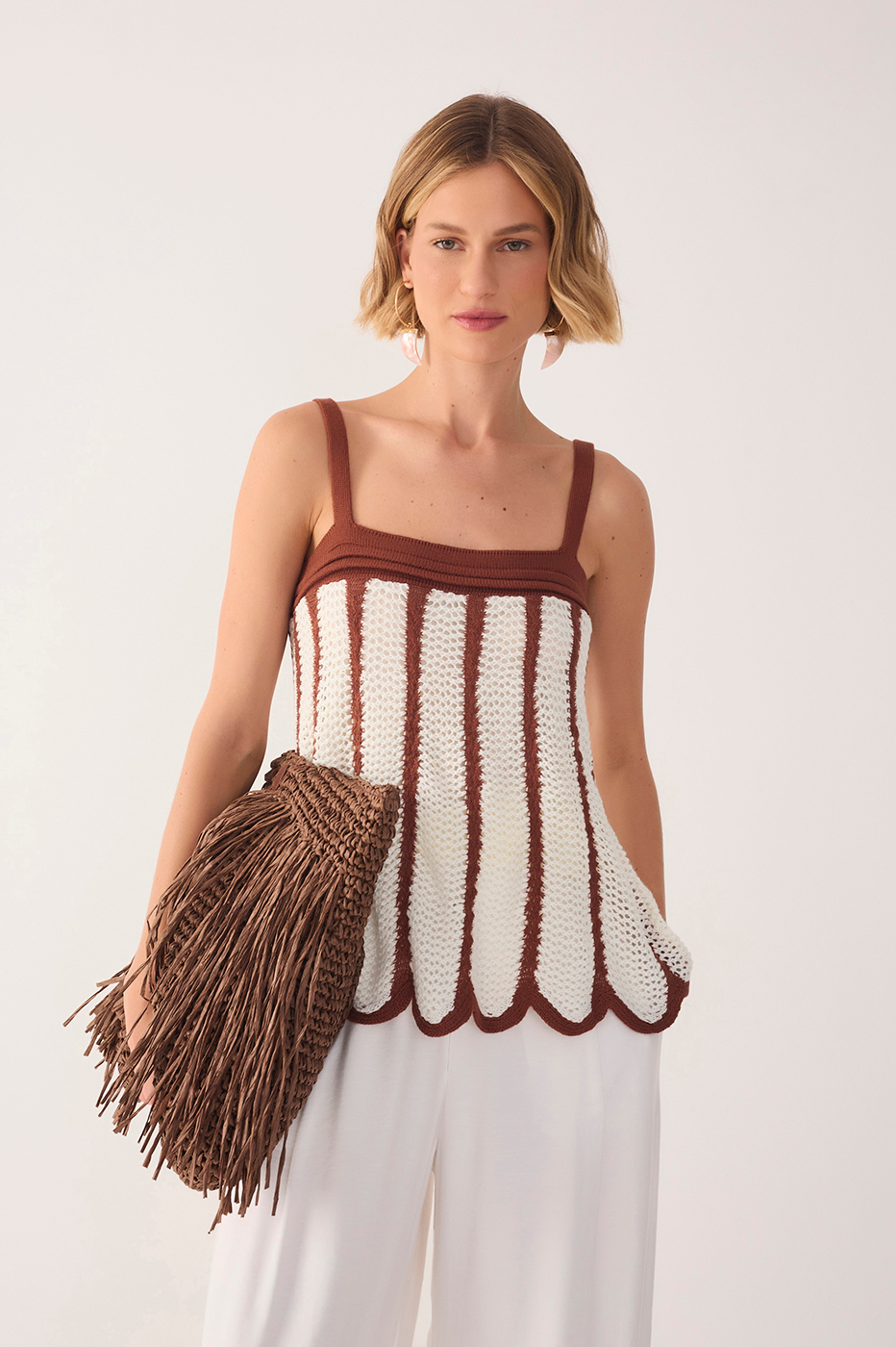 Cacao Coast Crochet Tank