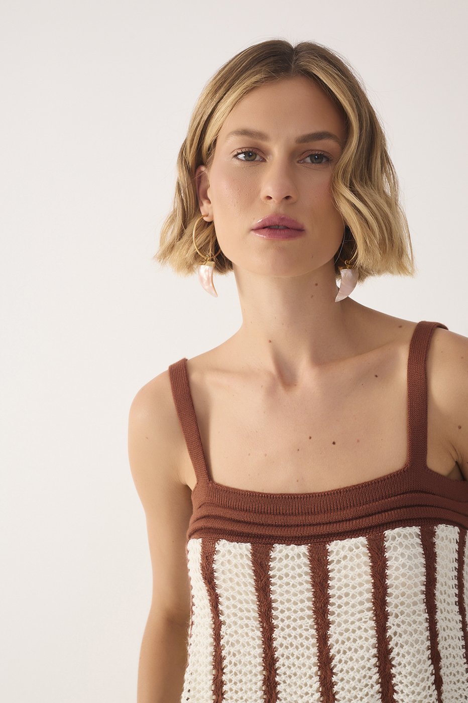 Cacao Coast Crochet Tank