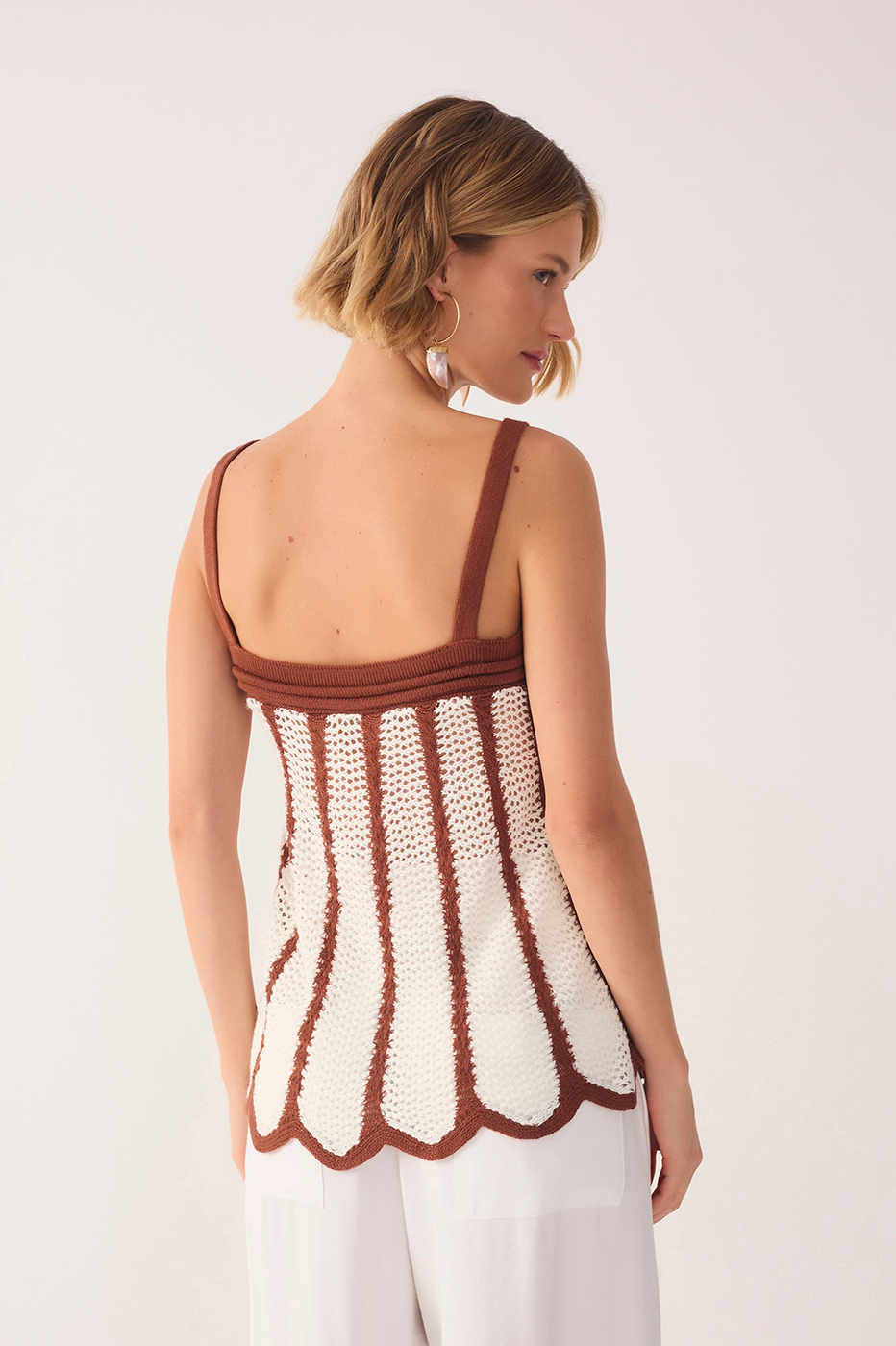 Cacao Coast Crochet Tank