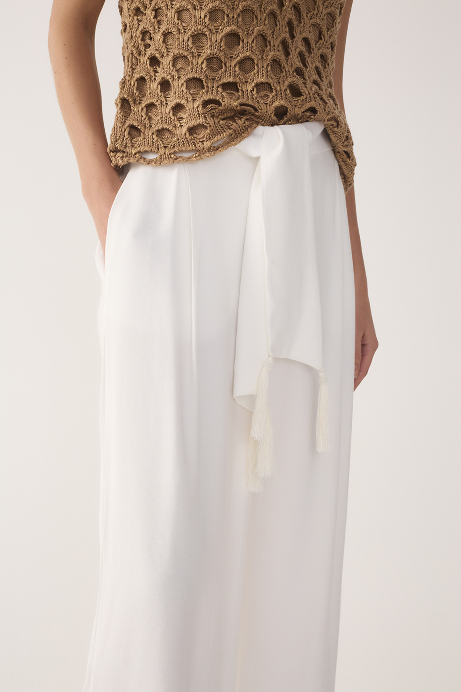 The Riviera Fringe-Tie Trousers