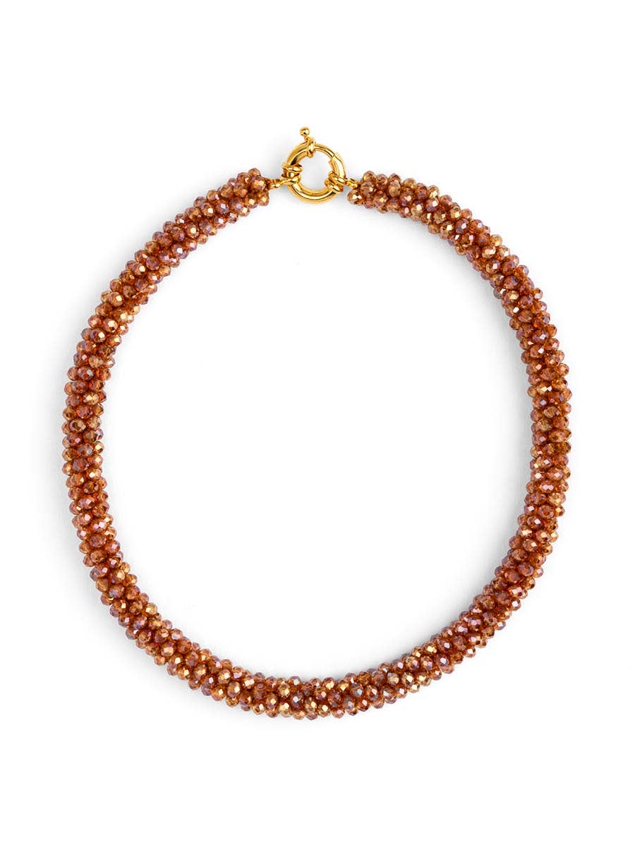 Woven Crystal Short Necklace