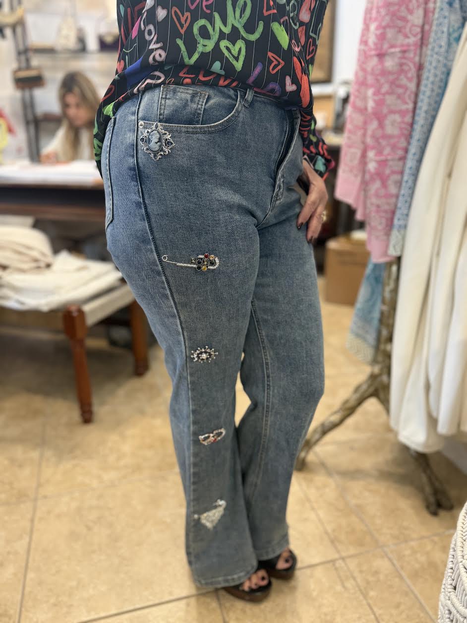 Brooch Bell Jeans