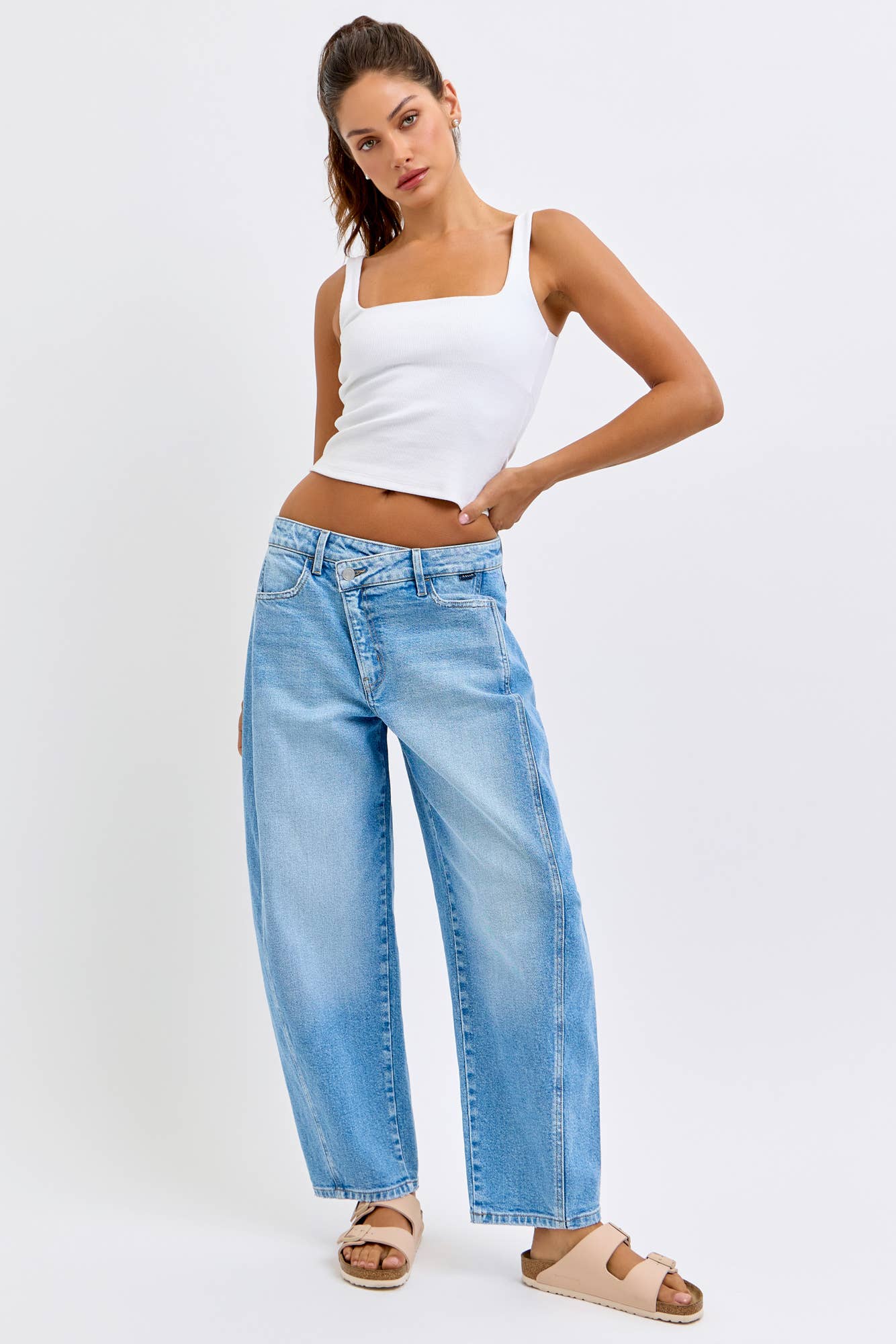 Light Denim Barrel Jean