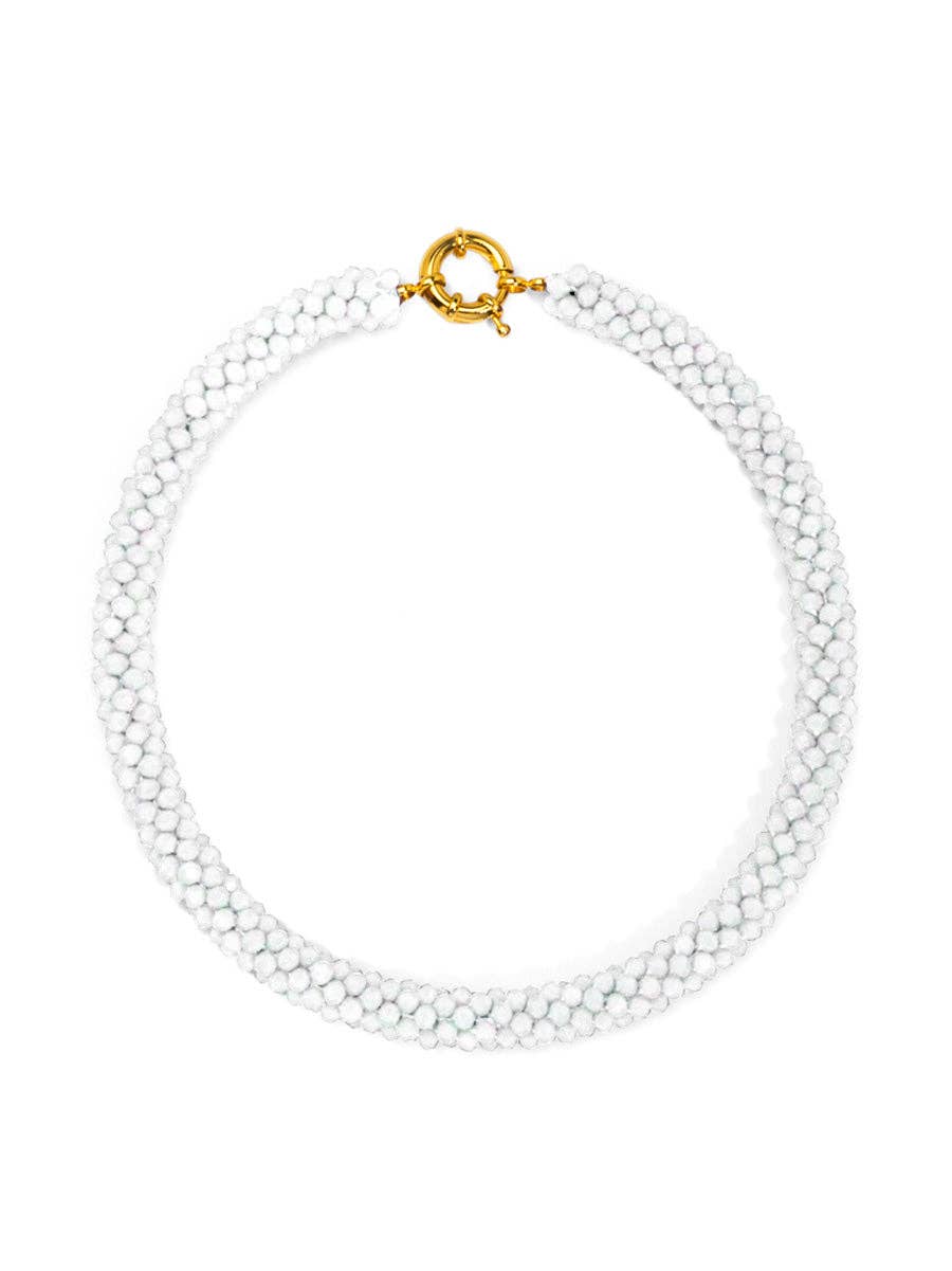 Woven Crystal Short Necklace