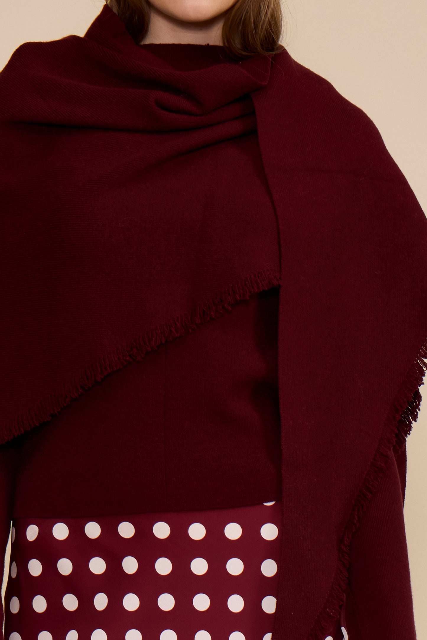 Murphy Scarf Sweater Burgundy