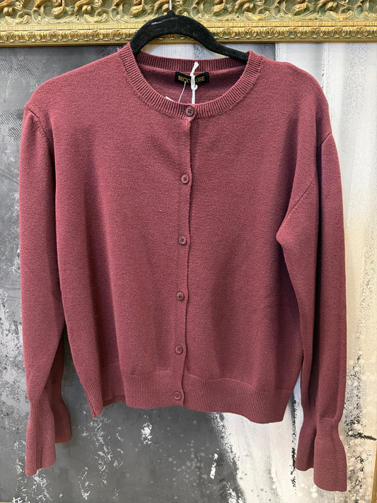 Merlot Knit button down cardigan