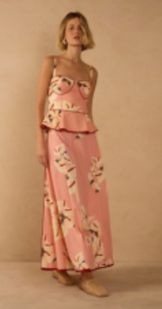 The Sunset Bloom Peplum Set