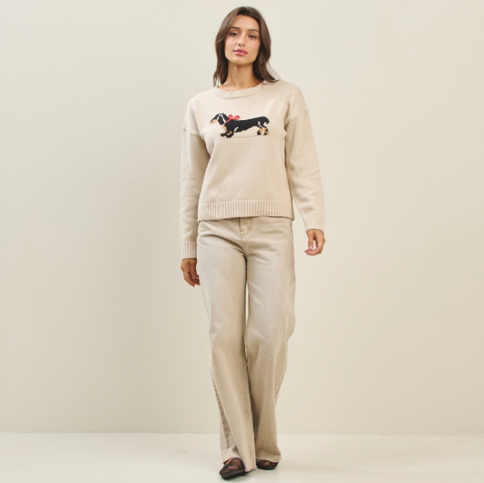 Petite Pup Knit Sweater