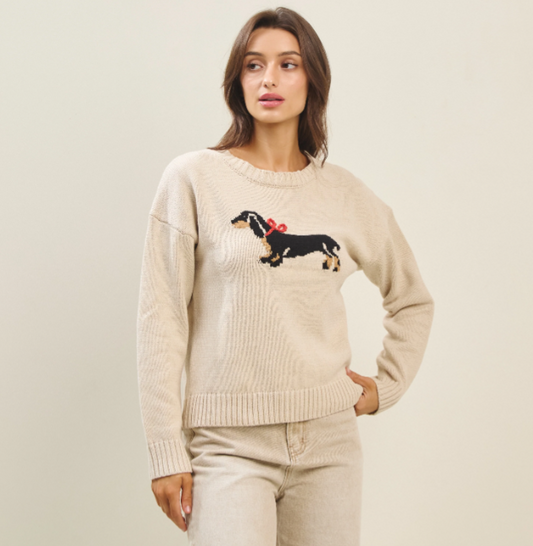 Petite Pup Knit Sweater