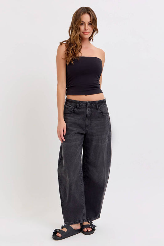 Black Barrel Leg jean