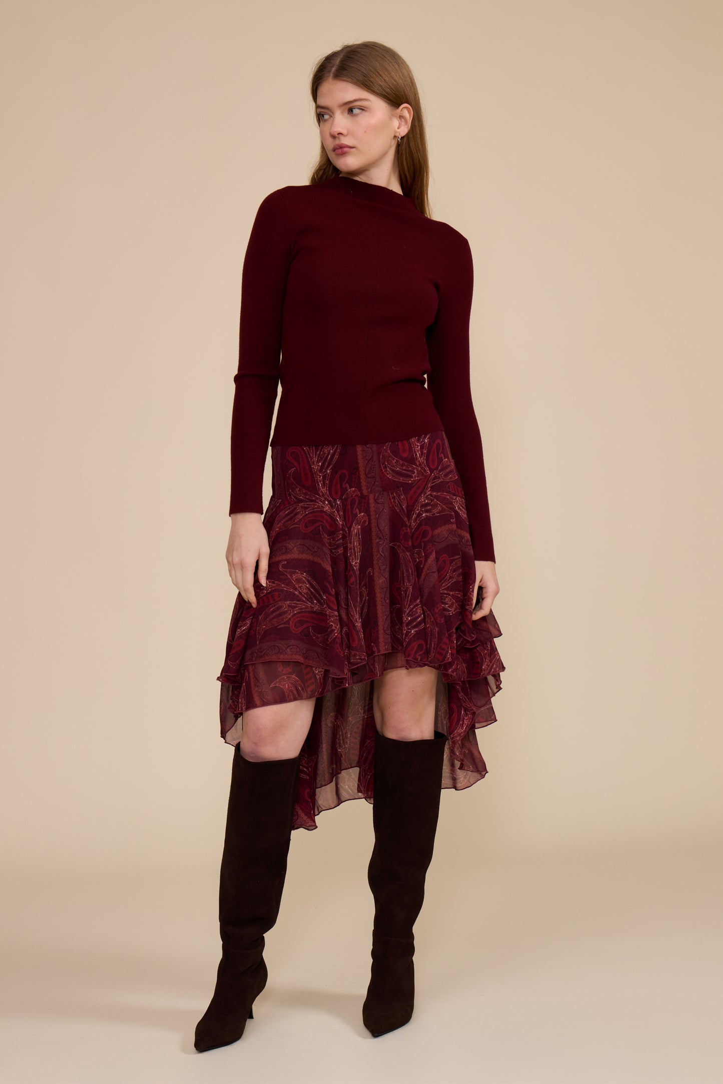 Britney high low skirt